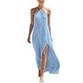 thumbnail image 2 of Antinious Women Solid Sleeveless Round Neck Daily Versatile Casual Long Dress with Back Zip and Pockets, 2 of 5