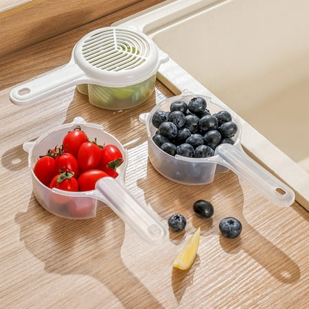

Kitchen Strainer Qwtwty Fruit And Vegetable Fresh-keeping Box Kitchen Refrigerator Plastic Food Sealing Box Drains Chopped Green Onions Ginger Garlic Paste Storage Box On Clearance