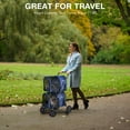 thumbnail image 3 of Infans 4-in-1 Double Pet Stroller w/ Detachable Carrier Travel Carriage for Cats Blue, 3 of 7
