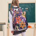 thumbnail image 7 of FORMRS Unisex School Backpack 17" Student Travel Bag with Laptop Compartment, Colorful Painted Flowers Pattern, 7 of 7