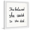 thumbnail image 2 of Marmont Hill She Believed She Could Framed Wall Art, 32.00" x 1.50", 2 of 6