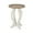 Natural/Distressed White, variant on GDF Studio Emilya French Country Accent Table with Round Top, Natural and Distressed White