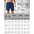 thumbnail image 7 of FEOYA Men's 2 in 1 Running Shorts Liner Male Quick Dry Athletic Shorts Breathable Gym Sweat Shorts Training Sports Basketball Shorts with Phone Pocket L Blue, 7 of 7