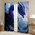 thumbnail image 2 of Erosebridal Dragon Curtains & Drapes,Mysterious Gothic Dragon Curtains Blackout Trippy Bedroom Decor,Jungle Animal Curtains Mountain Window Curtain 2 Panels 42"Wx84"L, 2 of 6