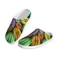thumbnail image 2 of Rateoe Hippie Style Print Women's Men's Cotton Knit Slippers Lightweight Memory Foam Indoor House Shoes with Anti-Skid Sole-46/47, 2 of 7