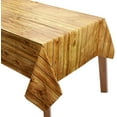 thumbnail image 1 of 2 Pieces Wood Table Cloth Brown Wood Grain Tablecloth Party Wood Grain Tablecover Rectangular Table Covers for Kitchen Dining Room, Barbecue Party Decoration (51.2 x 108.3 Inch), 1 of 7