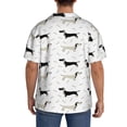 thumbnail image 3 of Fotbe Dachshund Dog Camisa Estampada de Manga Corta para Hombre, Casual de Verano, Estilo Playero, Sin Arrugas-Medium, 3 of 5