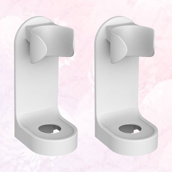 LOLIPPYY 2-Pack Self-Adhesive Electric Toothbrush Holder White Wall-Mounted Bathroom Storage Rack Organizer