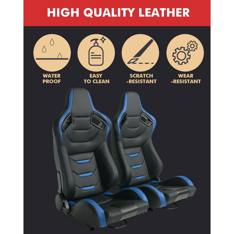 Racing Seat 1011 - PVC Blue/Black