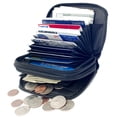 thumbnail image 4 of RFID Blocking Genuine Leather Women's Large Change Purse Clasps Open Coin Card Holder-Many Colors, 4 of 10