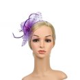 thumbnail image 3 of MESSUEN Fascinators Hats for Women Hair Fascinators for Women Dress Hat Fascinators Hat Ladies Hats for Church Ladies Fascinator Hats Headbands for Women Purple One Size, 3 of 6