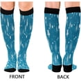 thumbnail image 2 of Coolnut Blue Snow Star Compression Socks Women Men Knee High Stockings for Sports, Running, Travel 1Pair Gift, 2 of 7