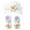White, variant on Daznico Baby Wheat Print Hat and Socks Set 2 Piece Floral Cute Adorable Sock Gift Set