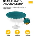 thumbnail image 2 of Round Table Cover 45-54 Inch, Waterproof Reusable Table Cloth Round Fitted Vinyl Tablecloth with Elastic Edged for Parties Outdoors, Vintage Blue Mandala Oil Painting, 2 of 4
