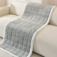 thumbnail image 4 of Flannel Sofa Cushion - 27.56"x59.06" One-Pieces Plush Seat Pad, Thickened Non-Sliping Winter Cover, Machines Washable Pet Friendly Sofa Protector, 4 of 8