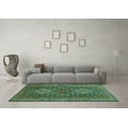 thumbnail image 3 of Ahgly Company Indoor Square Persian Turquoise Blue Traditional Area Rugs, 3' Square, 3 of 4