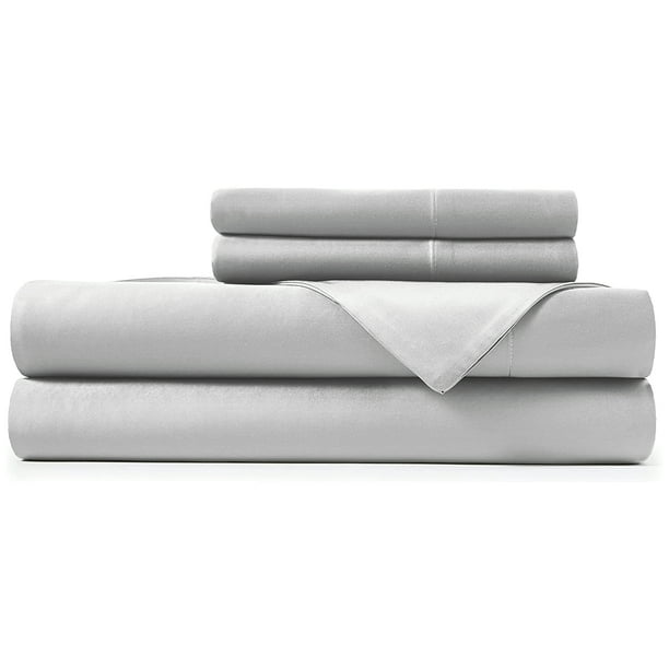 Hotel Sheets Direct 100 Bamboo 4 Piece Bed Sheet Set, King, Grey