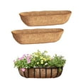 thumbnail image 2 of Promotion!Paquete de 2 revestimientos de cacao canalizados,fibra de coco natural,para jardineras de cestas de pared,revestimientos de marcos de ventanas,cestas de jardineras de jardín, 2 of 6
