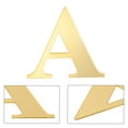 thumbnail image 4 of Bgsha Acrylic Mirror Wall Stickers 26 Alphabet English Letters DIY Party Decor Gold, 4 of 9