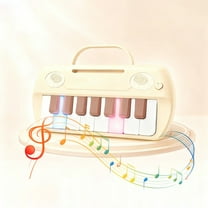 Loespoir Portable Electronic Keyboard Piano, Beginner Music Learning Instrument, Educational Toy for Skill Development & Creative Expression, with Multiple Sounds(Khaki)