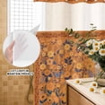 thumbnail image 3 of No Hook Shower Curtain, Boho Yellow Flowers Shower Curtains for Bathroom with See Through Top Window, Spring Abstract Watercolor Floral Leaf Waterproof & Washable Bath Curtain 60"x72", 3 of 9
