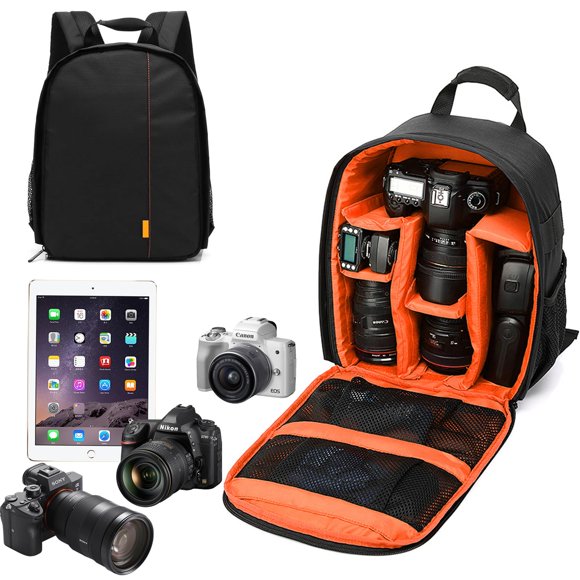 Mochila para cámara de fotografía profesional,Bolsa tipo para Almacenamiento con compartimento para computadora portátil,particiones ajustables,para cámaras