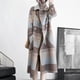 thumbnail image 5 of Puntoco Abrigo Invierno Mujer Plaid Solapa Lana Botón Hasta Bolsillos Manga Larga Camisa Abrigo Chaqueta Outwear Liquidación Puntoco Puntoco-1, 5 of 8