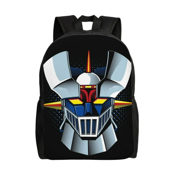 Mochila de viaje para portátil Mazinger Z, mochila escolar negra informal para el trabajo y la universidad, ideal como regalo para hombres, mujeres y estudiantes.