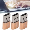 thumbnail image 1 of Data Cable U Disk Adapter, 3 Pack Aluminum Alloy Metal USB To Type-C Adapter  for Data Transfer for Mobile Phone White,Red,Pink,Gold,Silver, 1 of 7