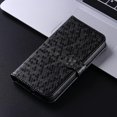 thumbnail image 2 of Funda de piel con textura de puntos para Samsung Galaxy A55 5G, color negro, 2 of 5