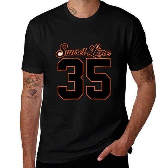 SunsetLineUnisex Graphic T-Shirt, Casual Short Sleeve Crewneck Tee, Soft Pullover Top for Everyday Wear