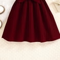 thumbnail image 7 of Spazoro Girls Midi Cold Shoulder Dresses, Short Sleeve Solid Crew Neck A-Line Casual Summer Dresses for Girls Wine Size 5-6, 7 of 7