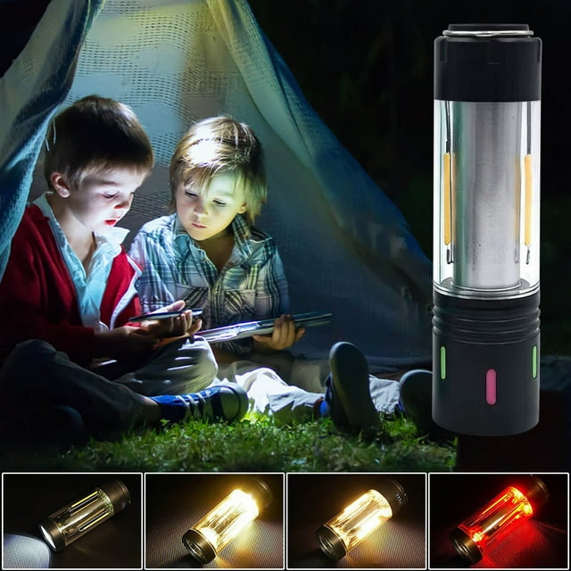 Lampe de Poche LED Rechargeable 1200 Lumens, Lampe de Poche à Longue Portée Zoomable avec Chargement USB, Lampe de Poche Étanche de Poche pour Camping Randonnée Urgence