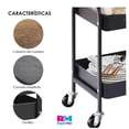 thumbnail image 3 of Carrito Organizador De Cocina 2 Niveles Móvil Ruedas Freno blanco, 3 of 7