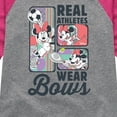 thumbnail image 3 of Disney - Real Athletes Wear Bows - Toddler & Youth Girls Raglan Graphic T-Shirt, 3 of 5