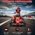 thumbnail image 4 of Mukidy 24V Go Kart Ride on Toys Electric Go Kart for Boys Girls Age 6-12 Years Old, Red, 4 of 10