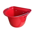 thumbnail image 1 of Comedero para caballos con gancho para cerca colgante, parte trasera plana, con asa de metal, cuenco de agua de 12 l para ganado, ideal para granjas, 1 of 8