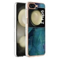 thumbnail image 2 of Nalacover for Samsung Galaxy Z Flip5 Marble Pattern Slim Case Compatible with MagSafe Wireless Charging, Soft Silicone/TPU Shockproof Non-Yellowing Lightweight Protective Cover,Green, 2 of 12