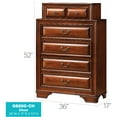 thumbnail image 2 of Glory Furniture LaVita 6-Drawers Bedroom Chest in Oak, 2 of 8