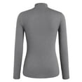 thumbnail image 6 of fheaev Long Sleeve Thermal Shirts for Women Solid Color Mock Neck Base Shirt T-Shirt with Velvet Base Underwear Tops Ultra Soft Fleece-Lined Crew Neck Workout Baselayer Tops, 6 of 6