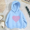 thumbnail image 3 of RUTAYY Children Girls Hoodies Fall Winter Love Heart Print Long Sleeve Fall Wnter Casual Daily Wear Soft Comfortable 3-12 Years Elegant Stylish Hooded Sweatshirt, 3 of 9