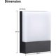 thumbnail image 4 of Wall Lamp 20W Outdoor Wall Light Waterproof IP65 LED Wall Lamp for Balcony, Garden, Street, Garage, Black (Cool White), 4 of 4
