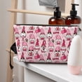thumbnail image 5 of Picia Garden Gnomes Printed Leather Travel Toiletry Bag,Cosmetic Organizer, Makeup Travel Bag, Durable Travel Pouch, Compact Toiletry Bag, Travel Accessories, 5 of 6