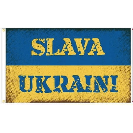 3X5 SLAVA UKRAINE FLAG BANNER 100D