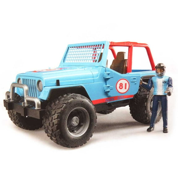 Bruder 02541 Jeep Cross Country Racer Blue w/ Driver