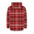 thumbnail image 5 of Womens Plaid Jackets Hooded Full Zip Drawstring Outwear Casual Loose Thermal Fall Winter Cardigan With Pockets (XXL, Light Blue), 5 of 6