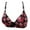 Red, variant on VerPetridure Strapless Bras for Women Woman's Printing Thin Front Buckle Adjustment Chest Shape Bra Underwear No Rims