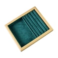 thumbnail image 1 of Bandeja de madera para joyas, expositor, organizador de joyas, almacenamiento de joyas para pulseras y cuerpo. verde oscuro, 1 of 9