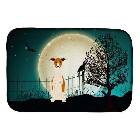 Halloween Scary Whippet Dish Drying Mat