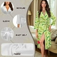 thumbnail image 6 of Yuyamidu Cucumber Long Bath Robe for Women Loose Robes Nightgowns Size 2XL Soft Spa Bathrobes Nightgown Green Pajamas Sleepwear Casual Housecoat for Girls, 6 of 7